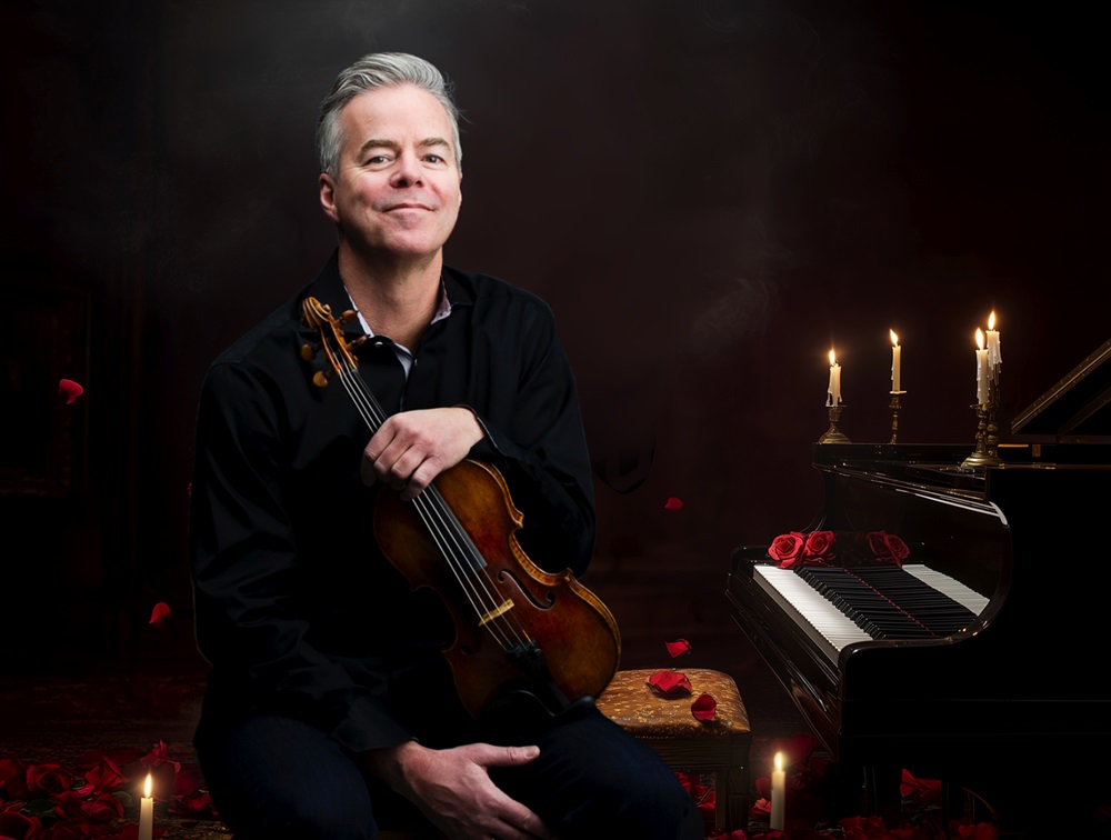 A promotional photo of violinist Frank Almond